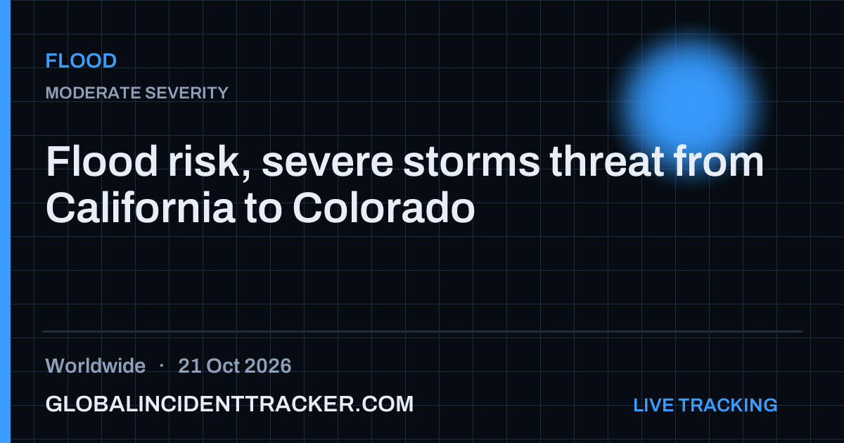 Flood incident in worldwide on 21 October 2026 — Global Incident Tracker report card