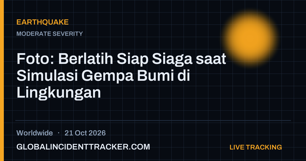 Earthquake incident in worldwide on 21 October 2026 — Global Incident Tracker report card