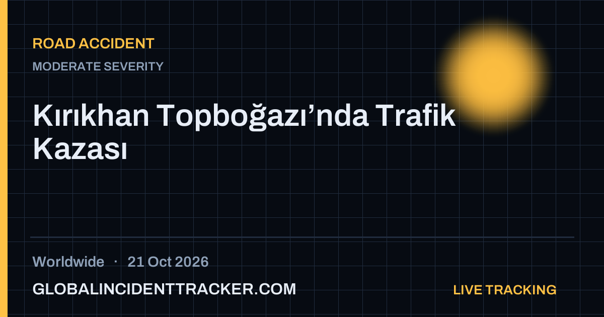 Road Accident incident in worldwide on 21 October 2026 — Global Incident Tracker report card