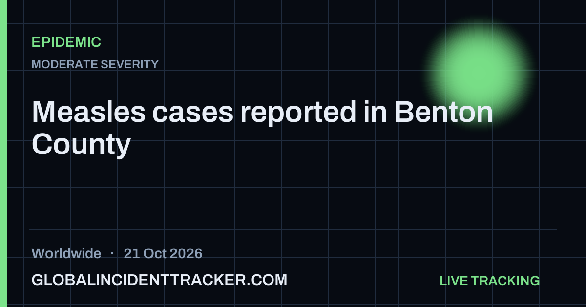 Epidemic incident in worldwide on 21 October 2026 — Global Incident Tracker report card