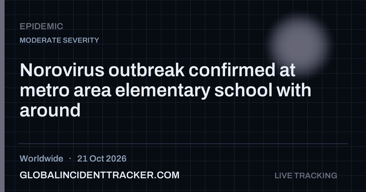 Norovirus outbreak confirmed at metro area elementary school with ...