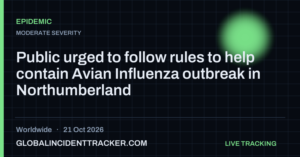 Epidemic incident in worldwide on 21 October 2026 — Global Incident Tracker report card