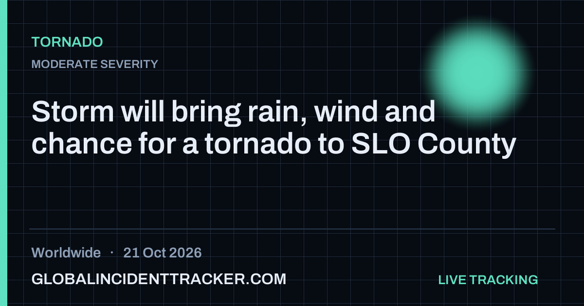 Tornado incident in worldwide on 21 October 2026 — Global Incident Tracker report card