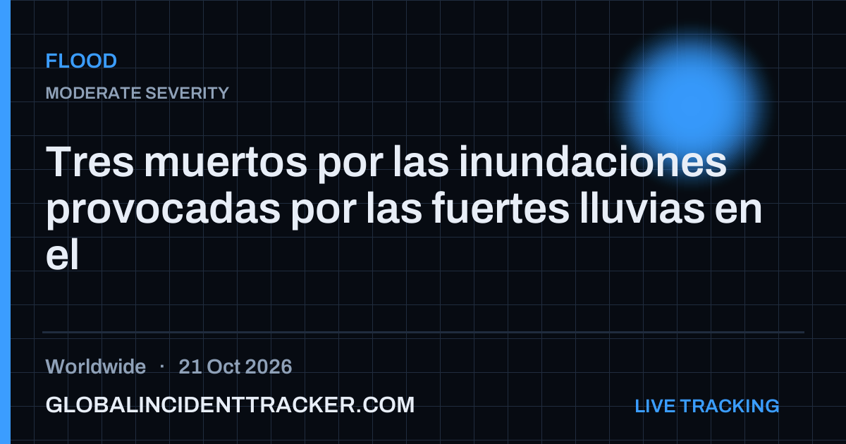 Flood incident in worldwide on 21 October 2026 — Global Incident Tracker report card