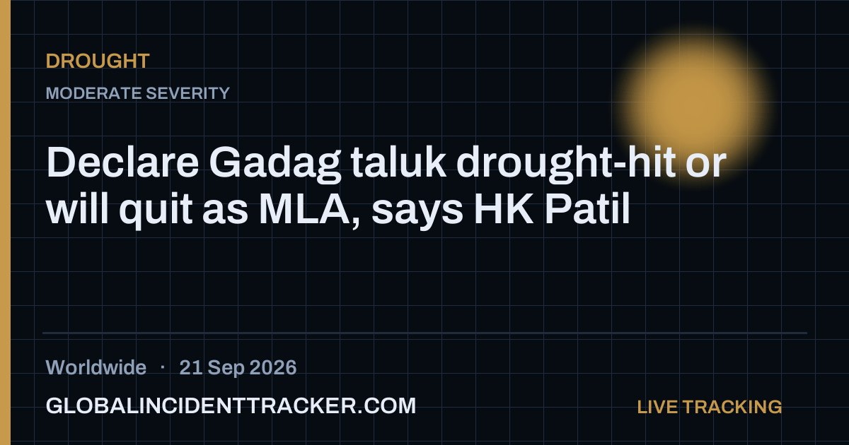 Drought incident in worldwide on 21 September 2026 — Global Incident Tracker report card