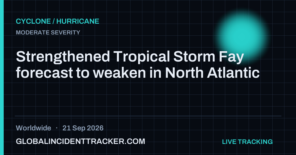 Cyclone / Hurricane incident in worldwide on 21 September 2026 — Global Incident Tracker report card