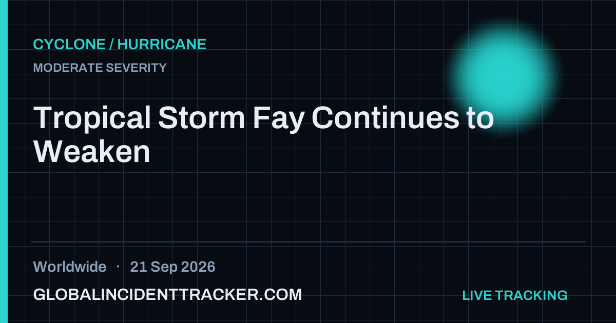 Cyclone / Hurricane incident in worldwide on 21 September 2026 — Global Incident Tracker report card