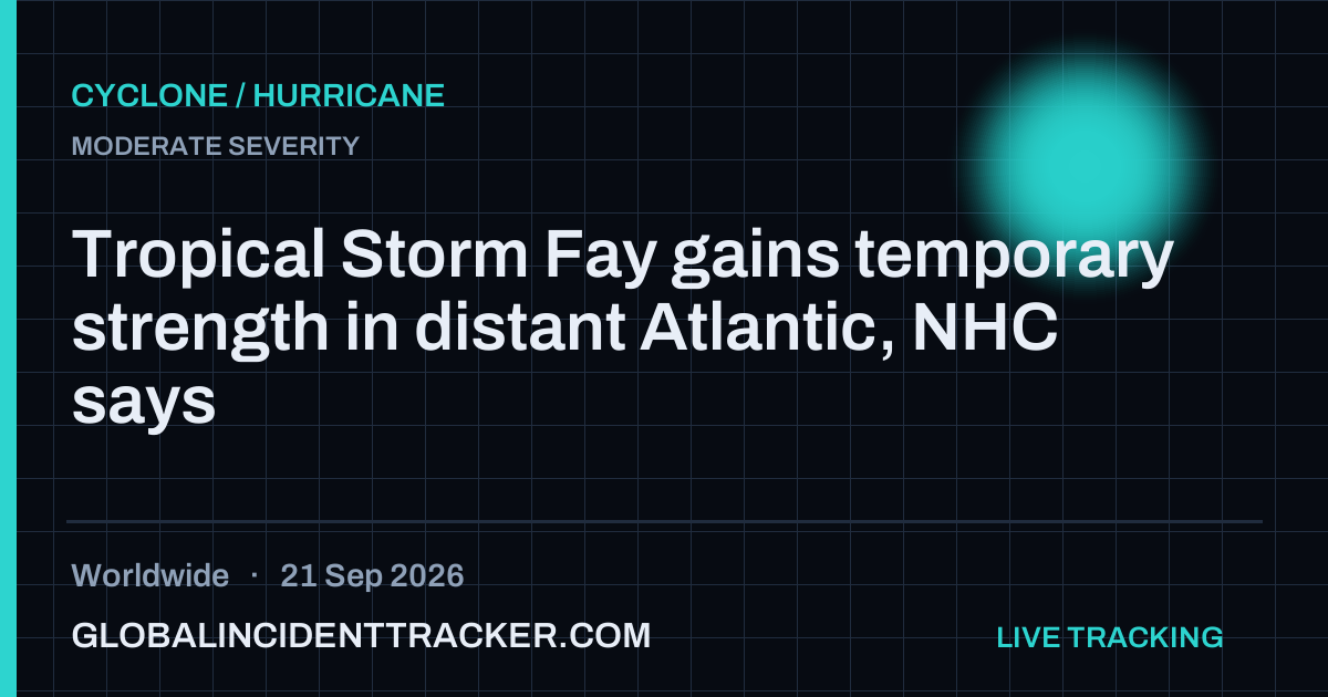 Cyclone / Hurricane incident in worldwide on 21 September 2026 — Global Incident Tracker report card