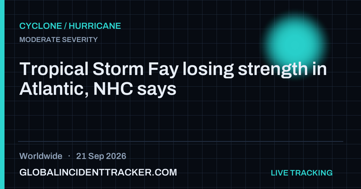 Cyclone / Hurricane incident in worldwide on 21 September 2026 — Global Incident Tracker report card