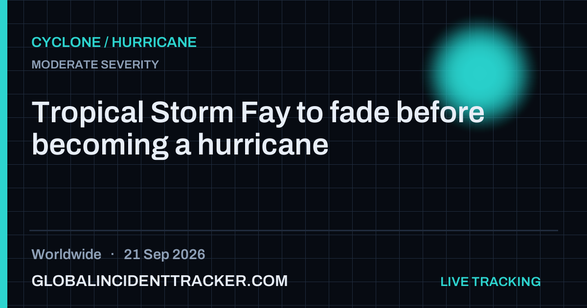 Cyclone / Hurricane incident in worldwide on 21 September 2026 — Global Incident Tracker report card