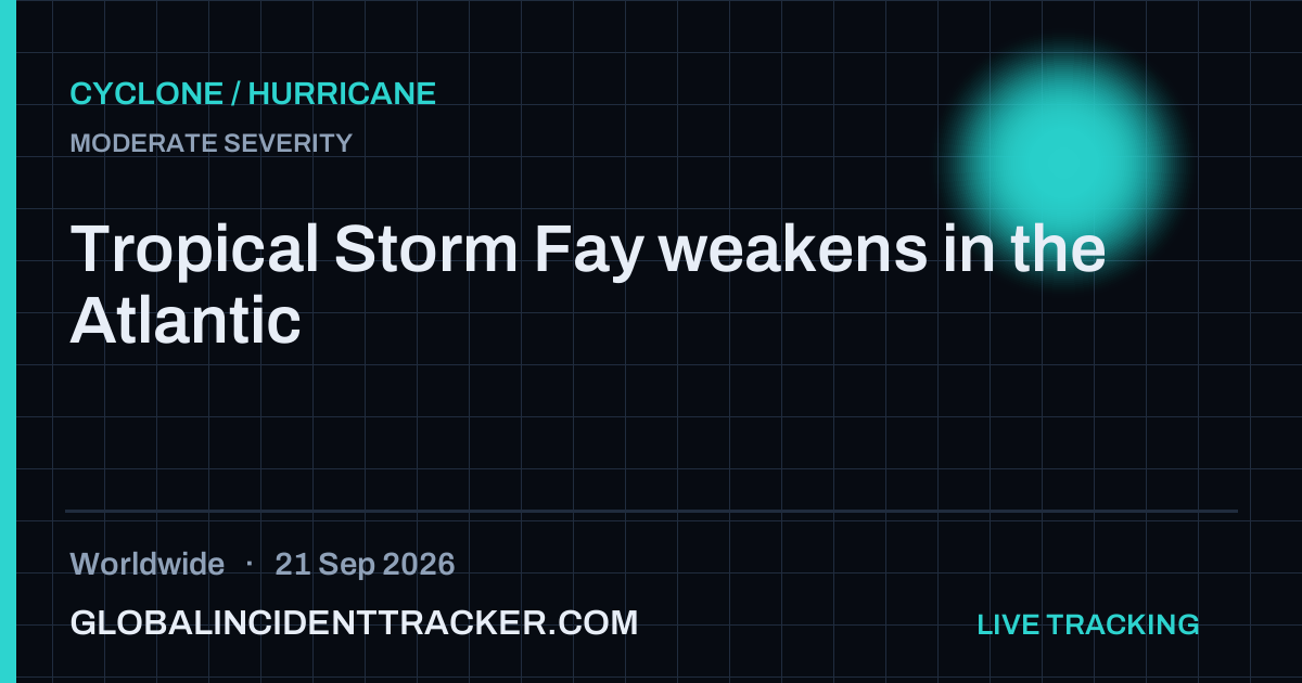 Cyclone / Hurricane incident in worldwide on 21 September 2026 — Global Incident Tracker report card