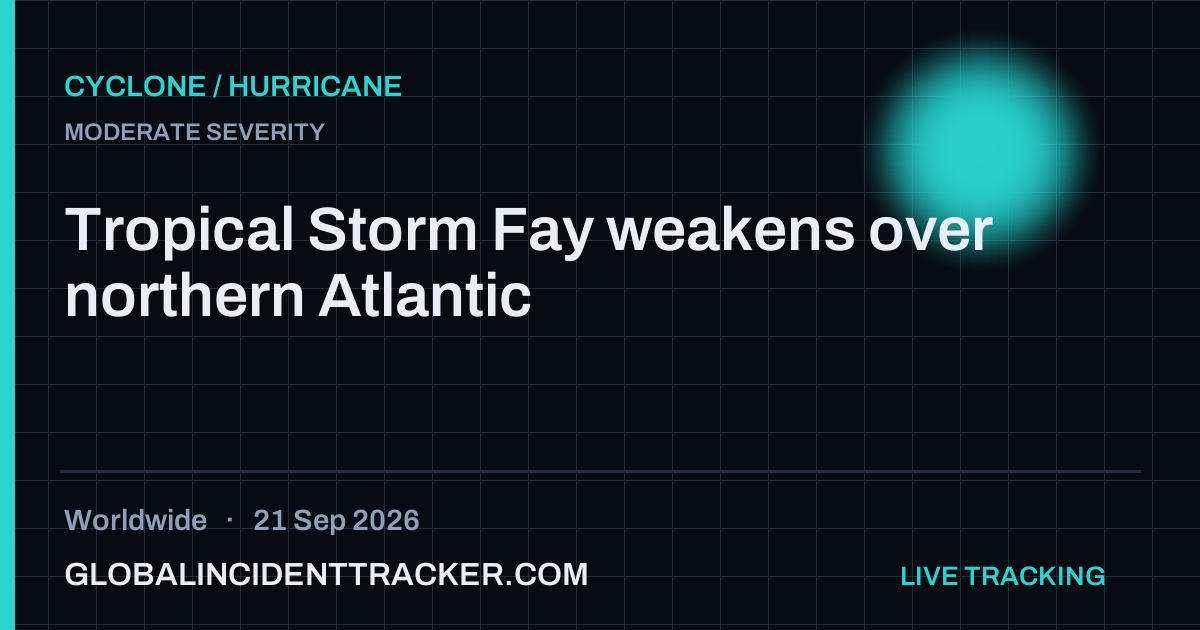Cyclone / Hurricane incident in worldwide on 21 September 2026 — Global Incident Tracker report card