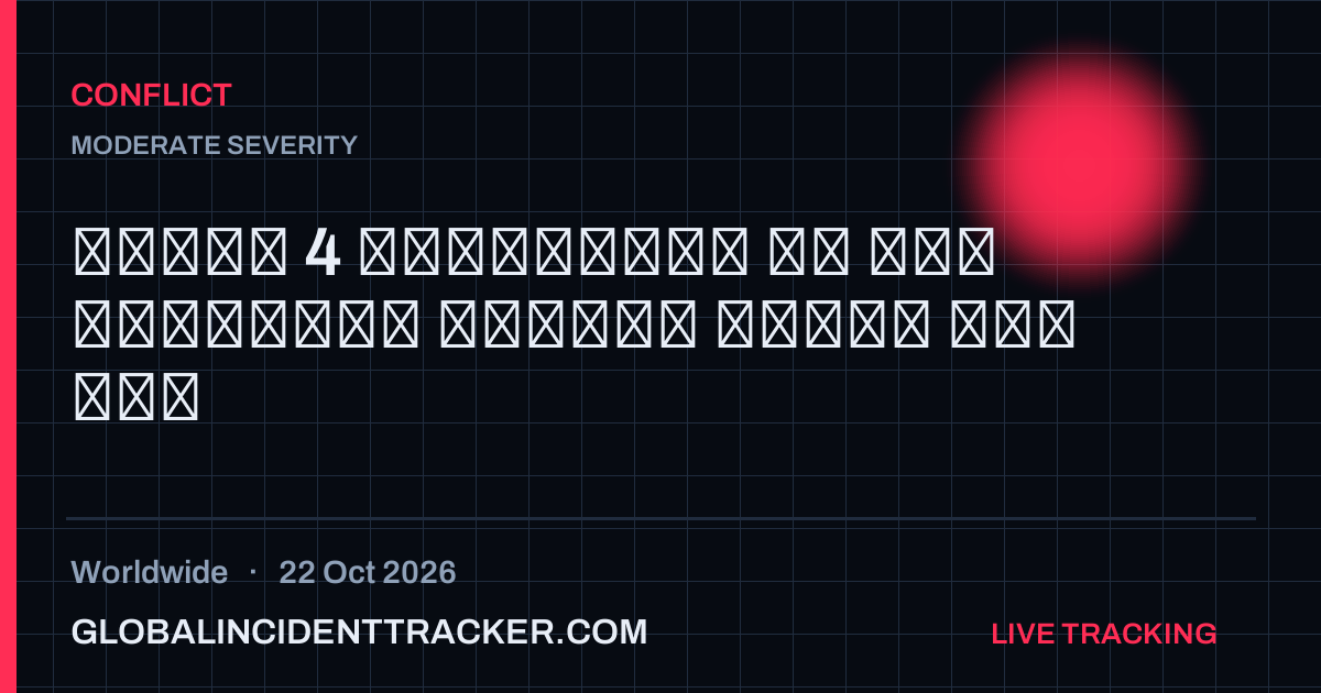 Conflict incident in worldwide on 22 October 2026 — Global Incident Tracker report card
