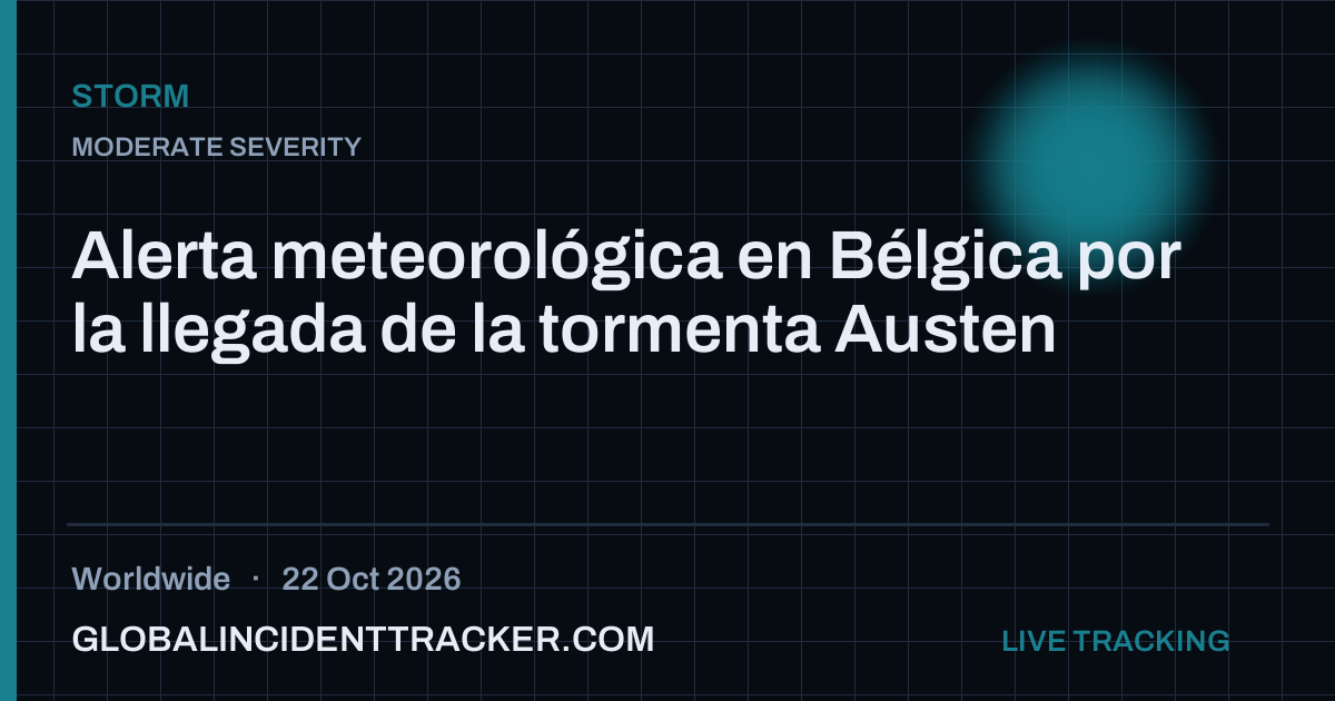 Alerta meteorológica en Bélgica por la llegada de la tormenta Austen ...