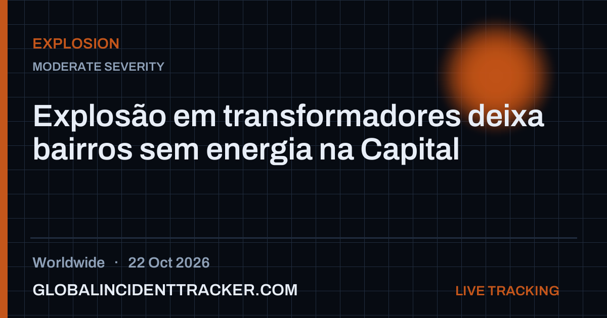 Explosão em transformadores deixa bairros sem energia na Capital — 22 ...