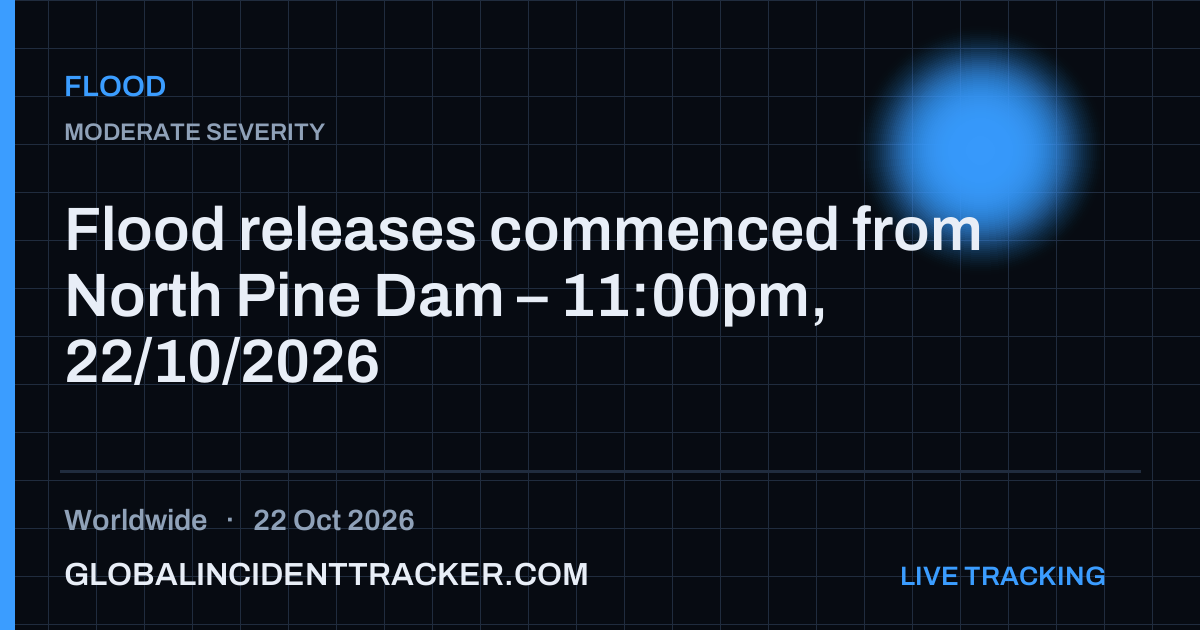 Flood incident in worldwide on 22 October 2026 — Global Incident Tracker report card