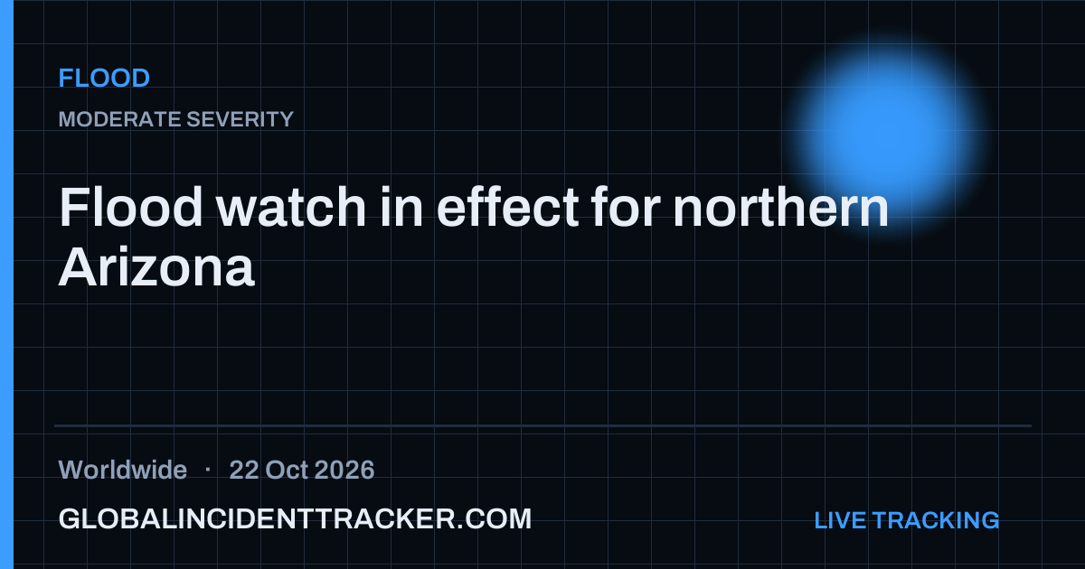 Flood incident in worldwide on 22 October 2026 — Global Incident Tracker report card