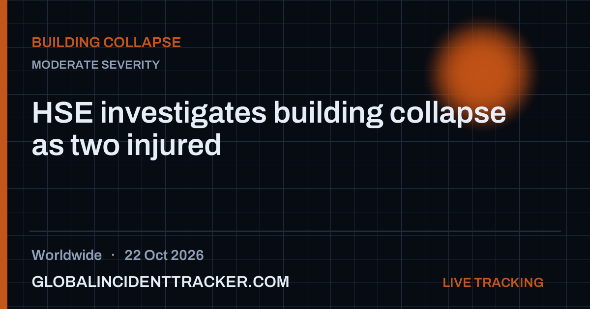 HSE investigates building collapse as two injured — 22 October 2026
