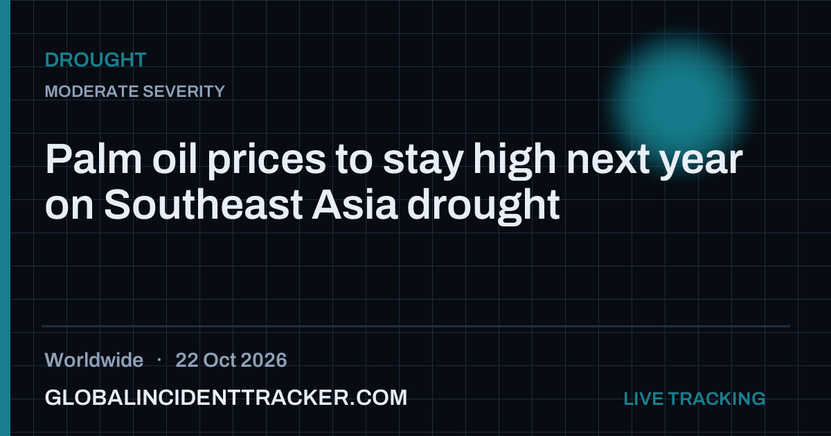 Palm oil prices to stay high next year on Southeast Asia drought — 22 ...