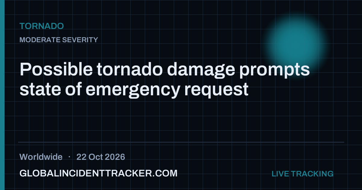 Tornado incident in worldwide on 22 October 2026 — Global Incident Tracker report card