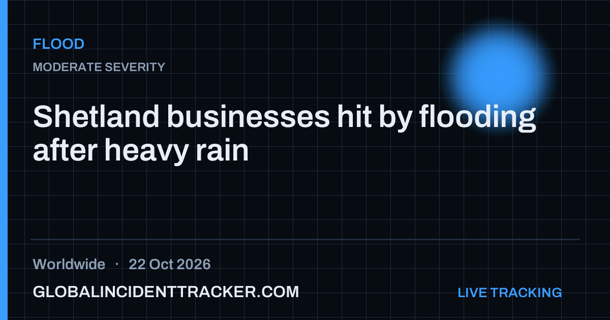 Flood incident in worldwide on 22 October 2026 — Global Incident Tracker report card