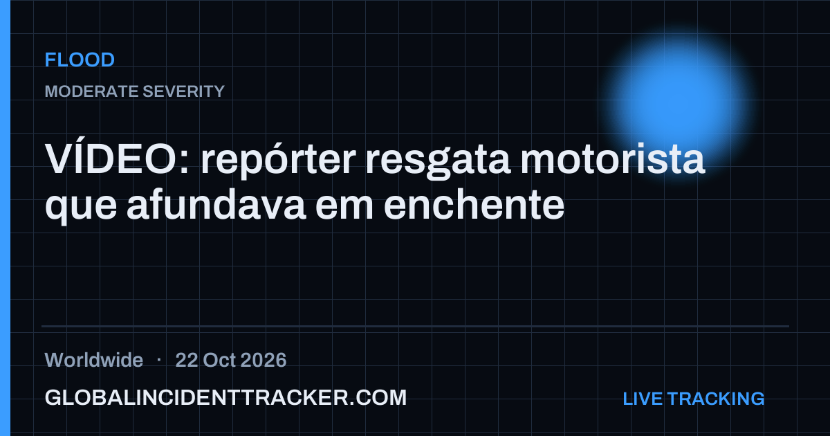 Flood incident in worldwide on 22 October 2026 — Global Incident Tracker report card