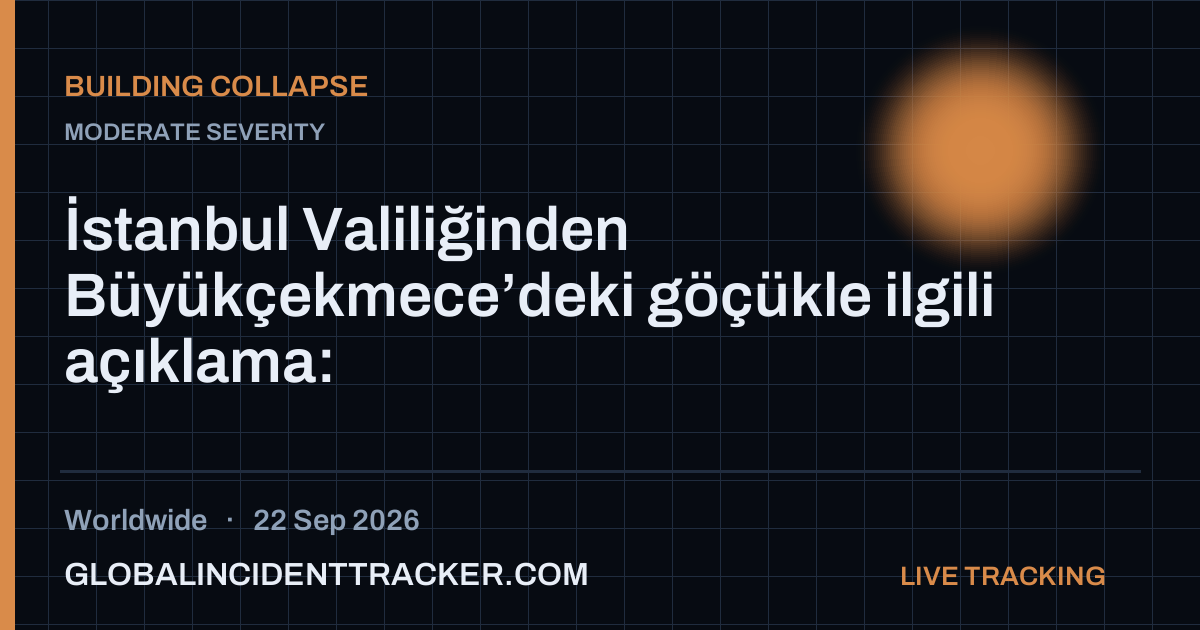 Building Collapse incident in worldwide on 22 September 2026 — Global Incident Tracker report card