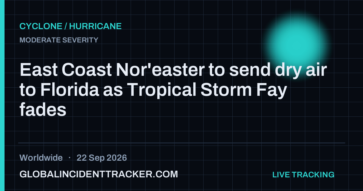 Cyclone / Hurricane incident in worldwide on 22 September 2026 — Global Incident Tracker report card