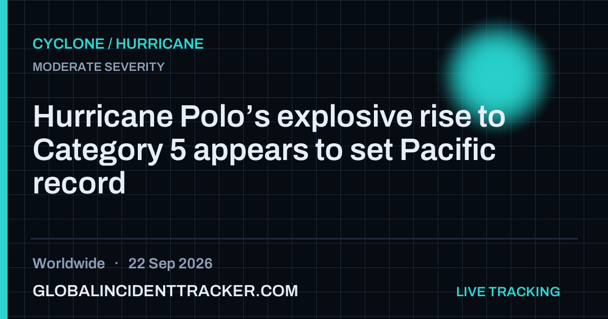 Cyclone / Hurricane incident in worldwide on 22 September 2026 — Global Incident Tracker report card