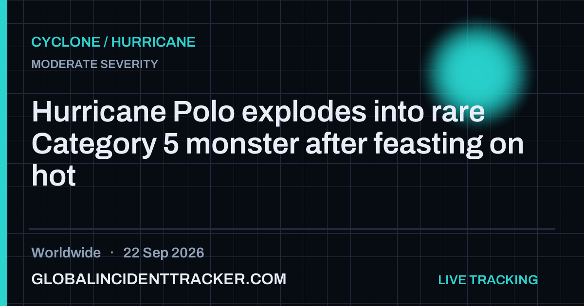 Cyclone / Hurricane incident in worldwide on 22 September 2026 — Global Incident Tracker report card