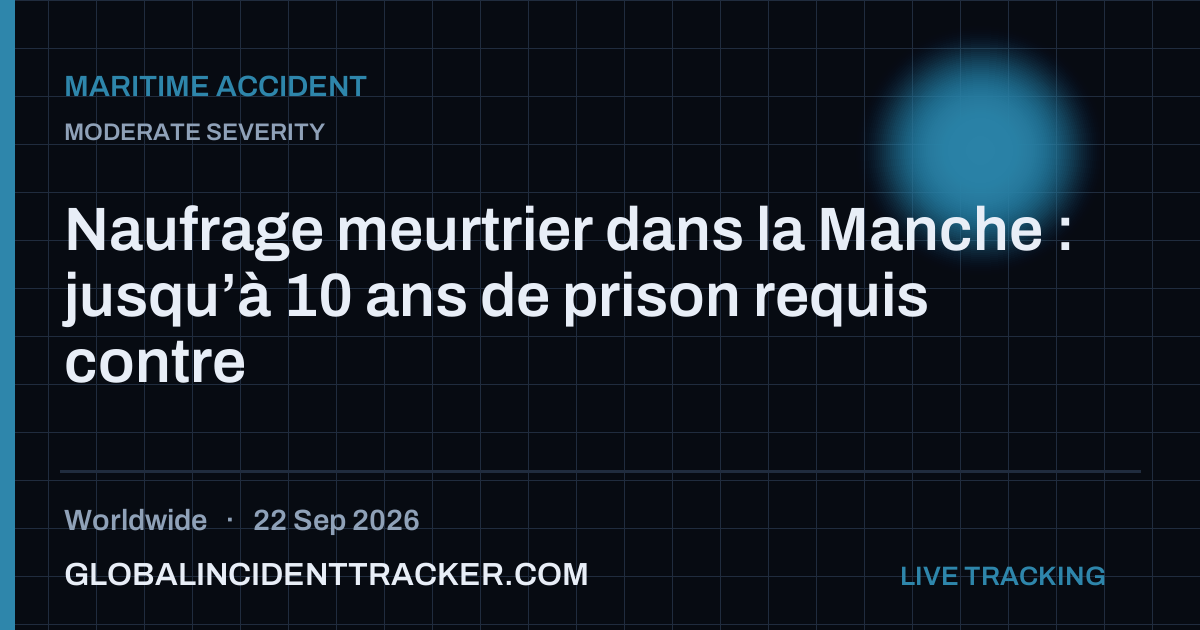 Maritime Accident incident in worldwide on 22 September 2026 — Global Incident Tracker report card