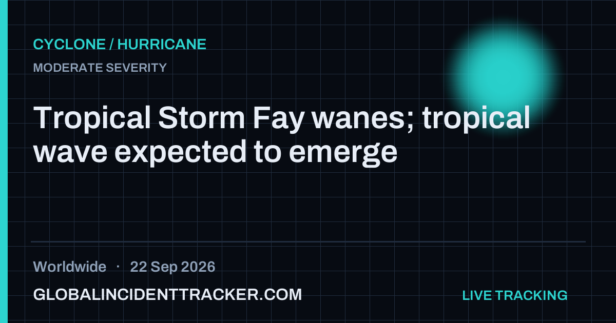 Cyclone / Hurricane incident in worldwide on 22 September 2026 — Global Incident Tracker report card