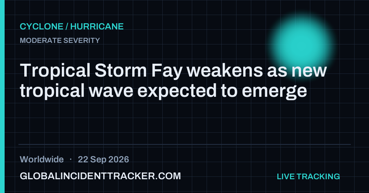Cyclone / Hurricane incident in worldwide on 22 September 2026 — Global Incident Tracker report card