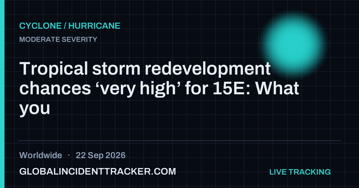 Cyclone / Hurricane incident in worldwide on 22 September 2026 — Global Incident Tracker report card
