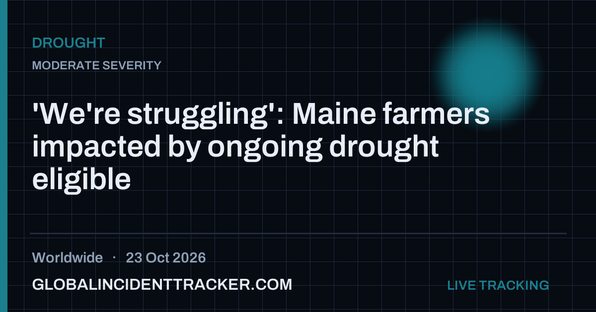 Drought incident in worldwide on 23 October 2026 — Global Incident Tracker report card
