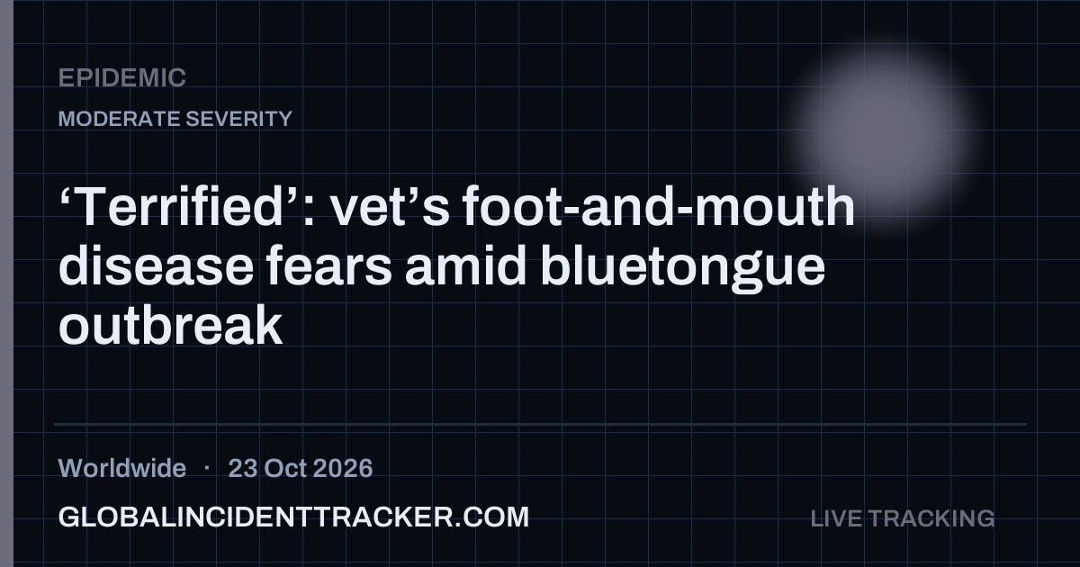 ‘Terrified’: vet’s foot-and-mouth disease fears amid bluetongue ...