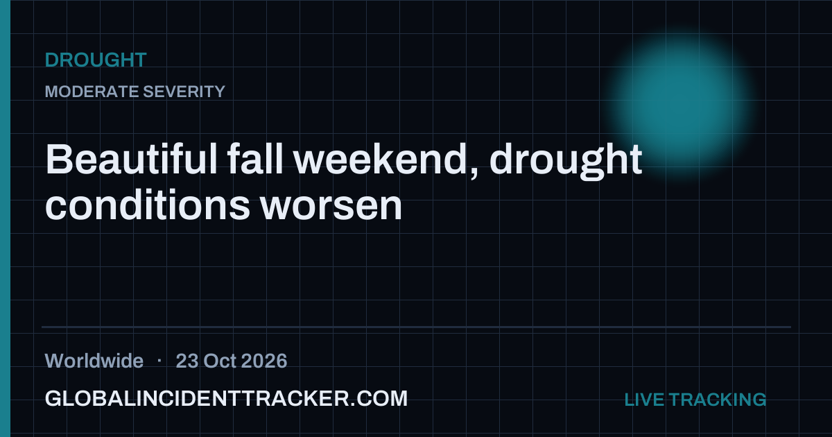 Beautiful fall weekend, drought conditions worsen — 23 October 2026