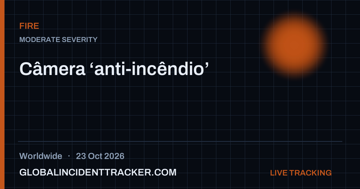 Câmera ‘anti-incêndio’ — 23 October 2026