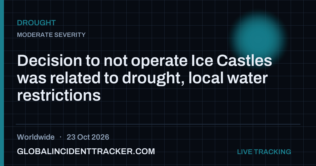 Decision to not operate Ice Castles was related to drought, local water ...