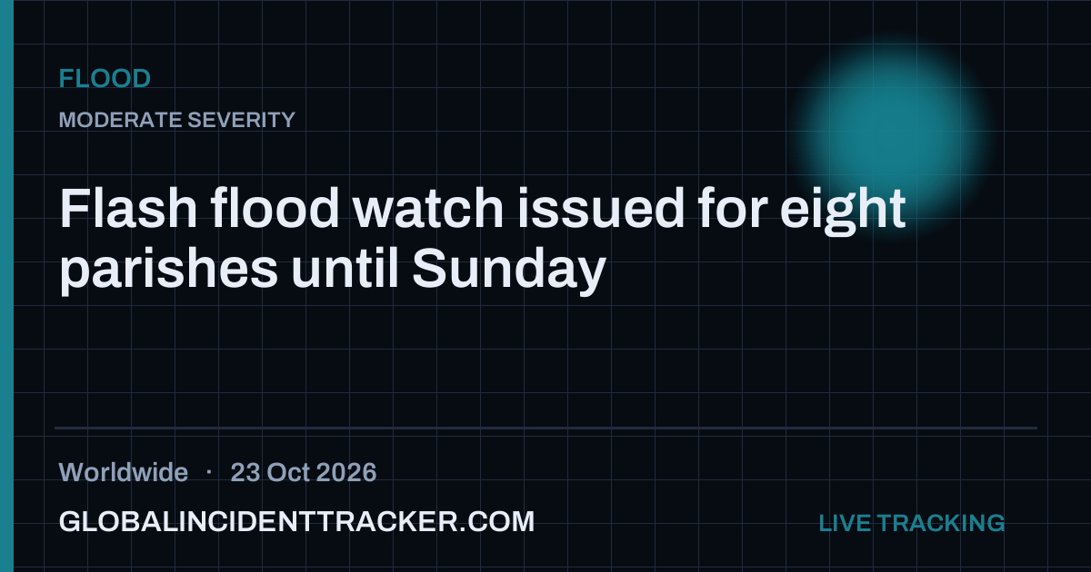 Flood incident in worldwide on 23 October 2026 — Global Incident Tracker report card