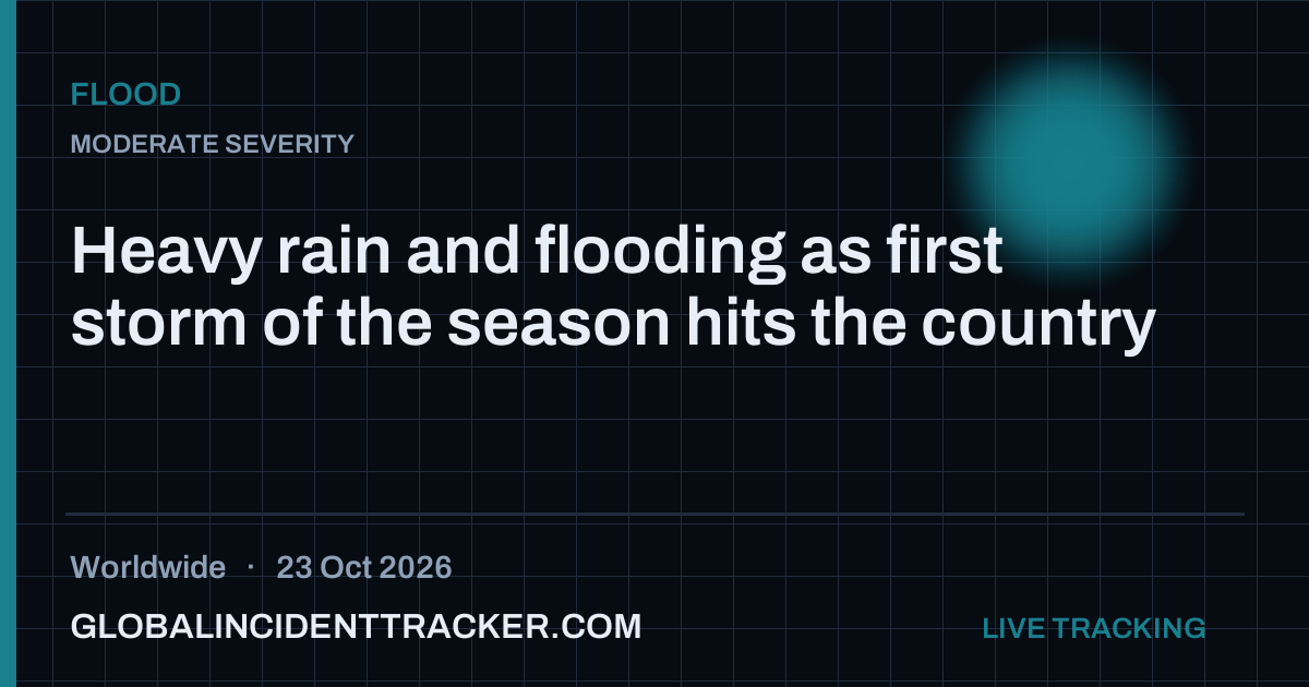 Heavy rain and flooding as first storm of the season hits the country ...