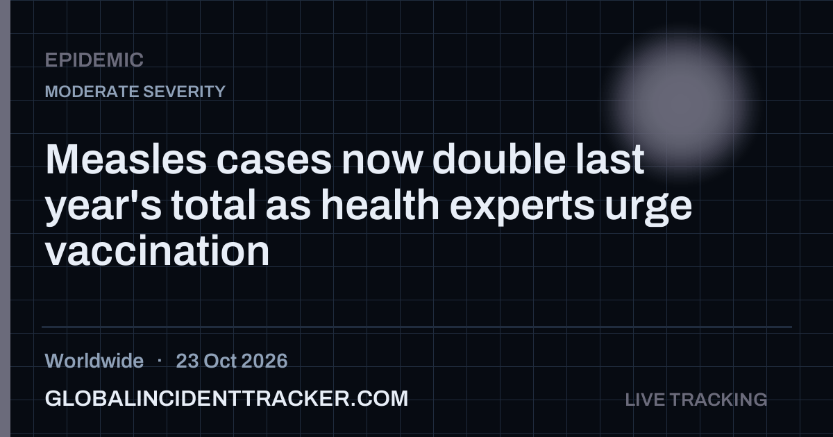 Measles cases now double last year's total as health experts urge ...