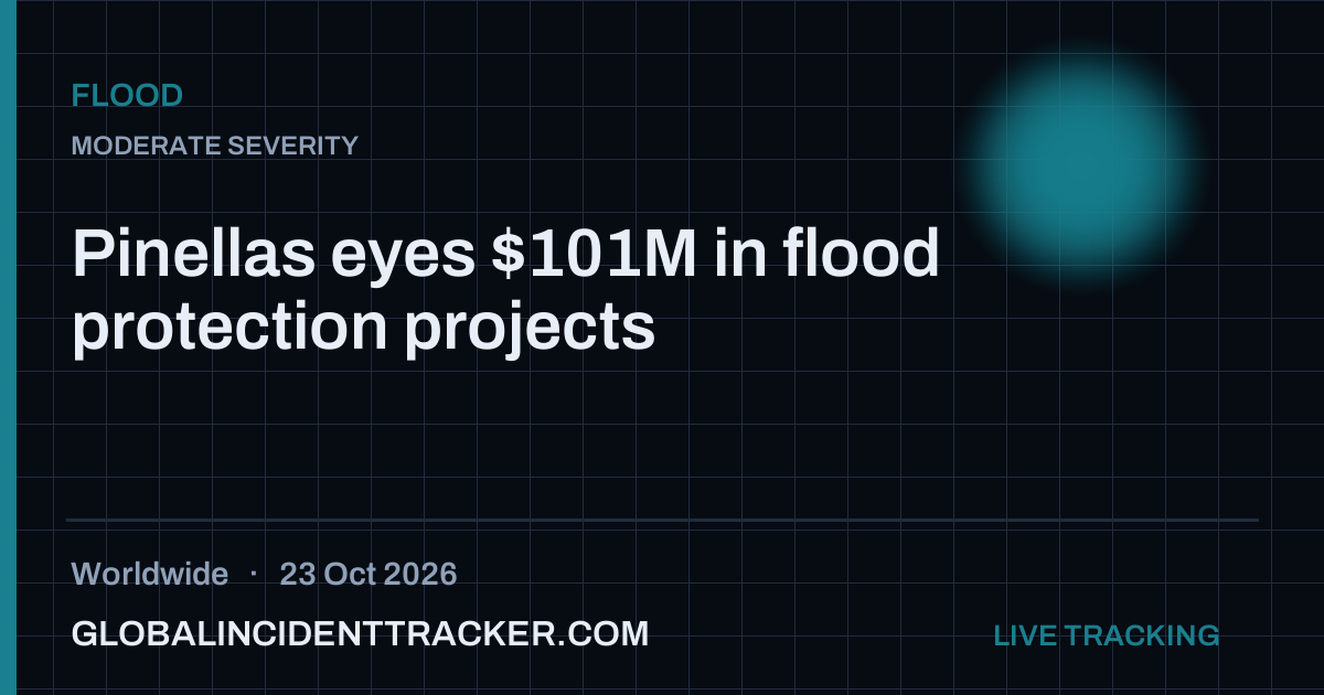 Pinellas eyes $101M in flood protection projects — 23 October 2026