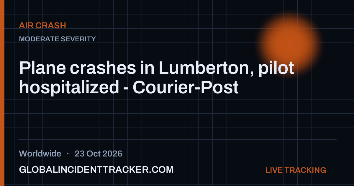 Air Crash incident in worldwide on 23 October 2026 — Global Incident Tracker report card