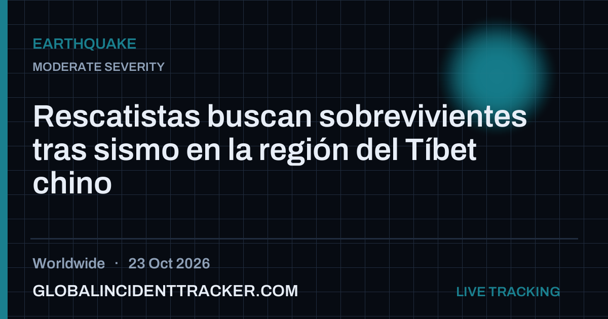 Earthquake incident in worldwide on 23 October 2026 — Global Incident Tracker report card