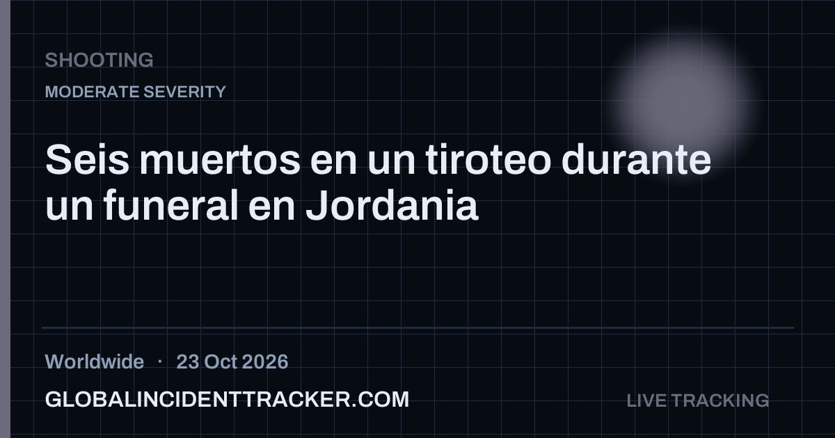 Shooting incident in worldwide on 23 October 2026 — Global Incident Tracker report card