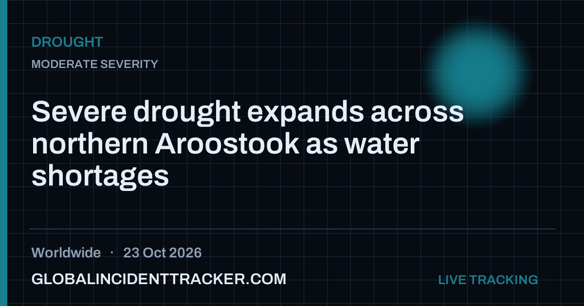 Drought incident in worldwide on 23 October 2026 — Global Incident Tracker report card