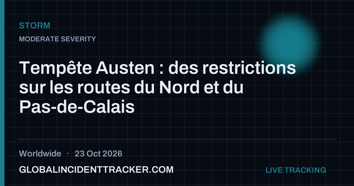 Tempête Austen : des restrictions sur les routes du Nord et du Pas-de ...