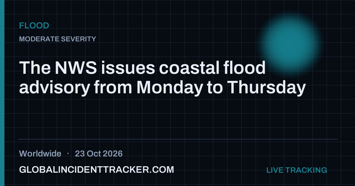 Flood incident in worldwide on 23 October 2026 — Global Incident Tracker report card
