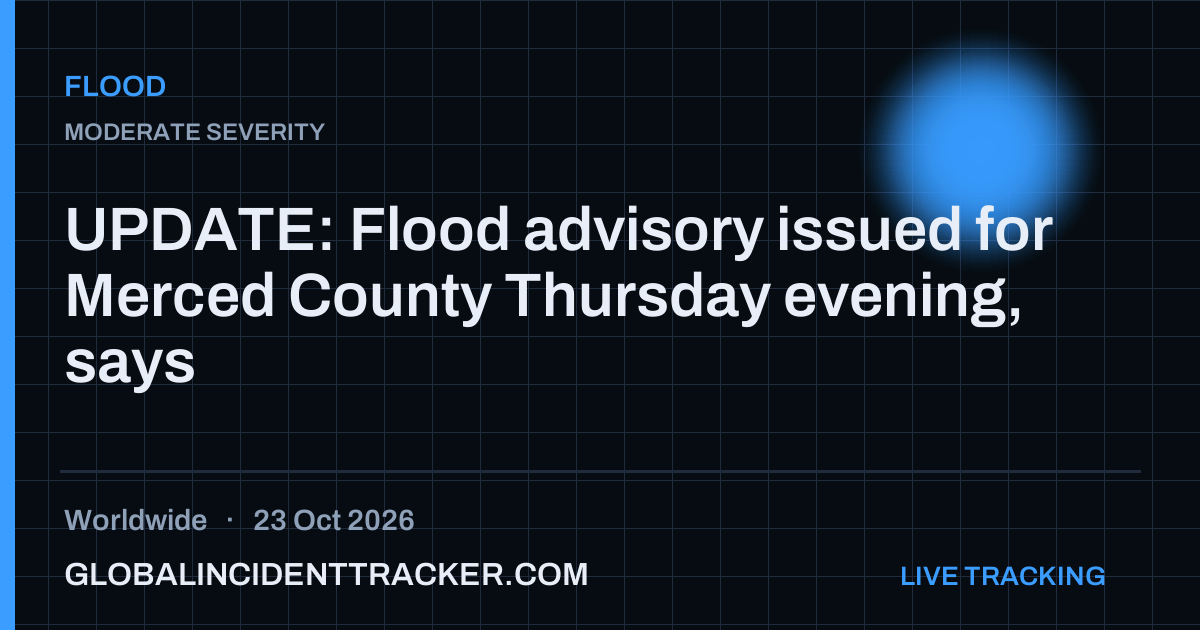 Flood incident in worldwide on 23 October 2026 — Global Incident Tracker report card
